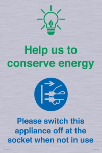 Help us to conserve energy - Unplug the kettle when finished